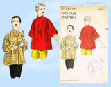 Vogue 7155: 1950s Uncut Misses Mandarin Jacket 34-36 B Vintage Sewing Pattern