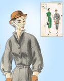 1950s Vintage Vogue Sewing Pattern 7241 Uncut Misses Street Dress Size 30 Bust