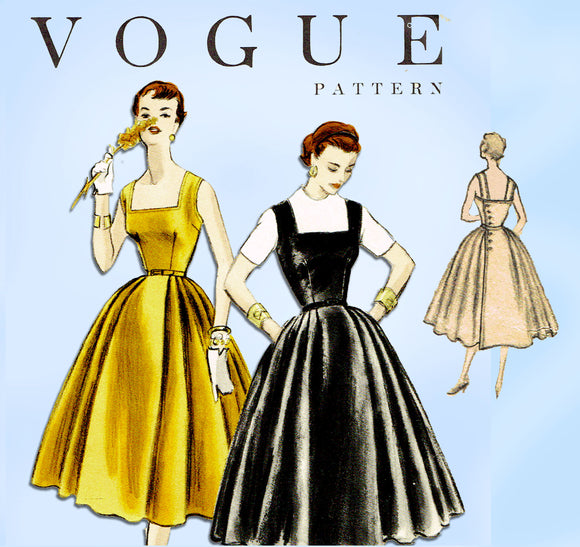 1950s Vintage Vogue Sewing Pattern 8394 Uncut Misses Cocktail Dress Size 38 Bust