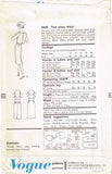 Vogue 9640: 1950s Uncut Misses Mid Mod Dress 36 Bust Vintage Sewing Pattern