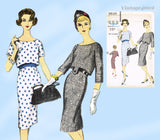 Vogue 9640: 1950s Uncut Misses Mid Mod Dress 36 Bust Vintage Sewing Pattern