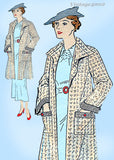 Woman's World 5771: 1930s Uncut Misses Swagger Coat 32B Vintage Sewing Pattern