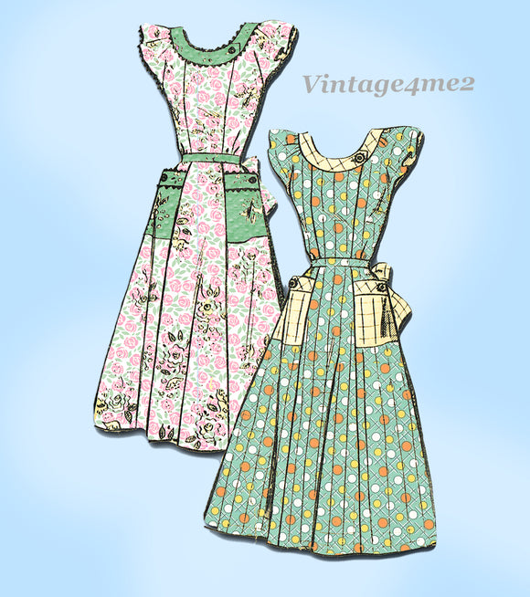 Mail Order 2122: 1940s Lovely Misses Sun Dress Sz 32 Bust Vintage Sewing Pattern