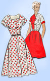 1950s Original Vintage Mail Order Pattern 2375 Uncut Misses Street Dress Sz 34 B