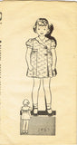 1930s Vintage Anne Adams Sewing Pattern 2485 Toddler Girls High Waist Dress Sz 4