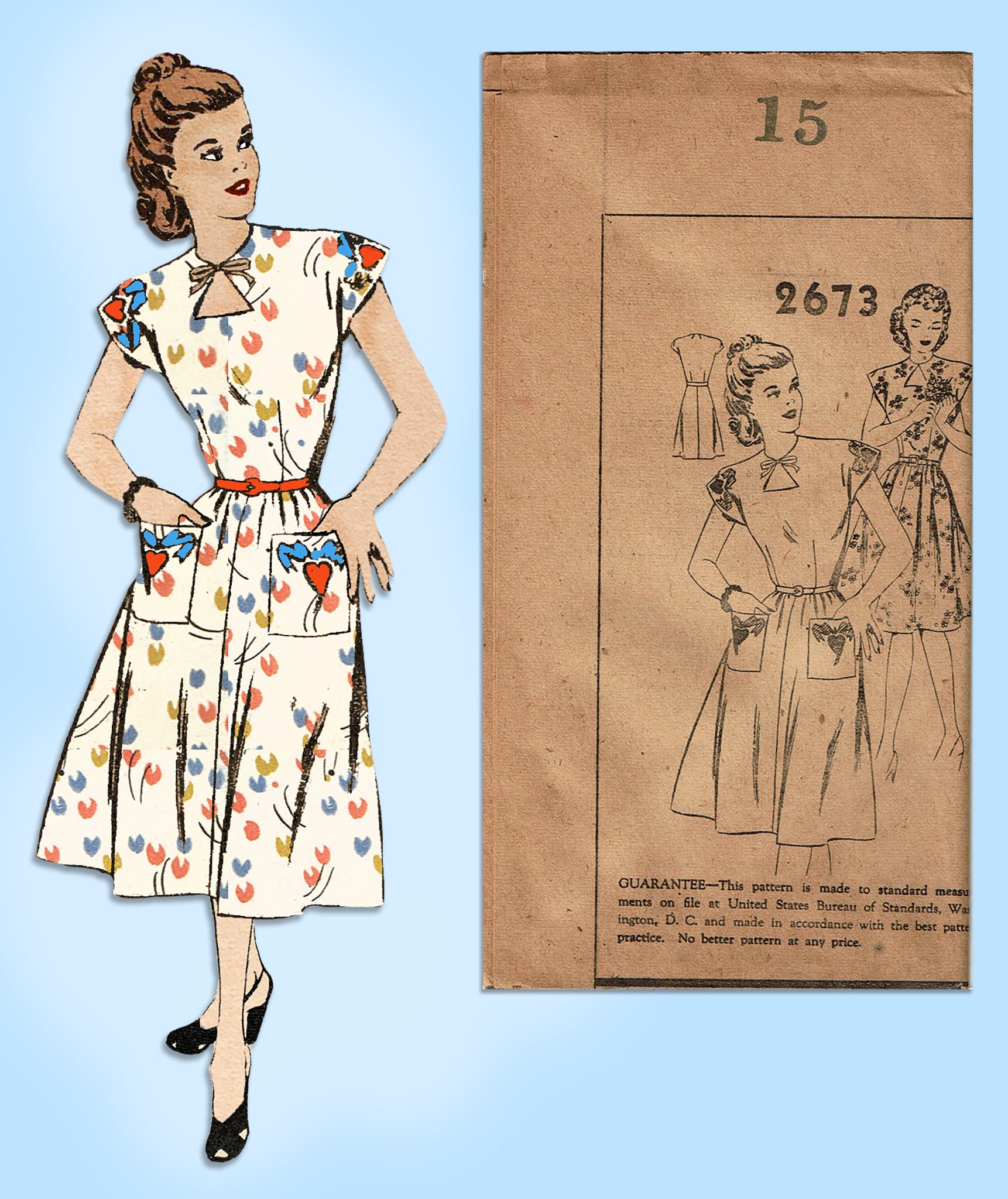 Mail Order 2673: 1940s Uncut Misses Dress 33 B Vintage Sewing Pattern –  Vintage4me2