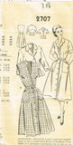 1950s Original Vintage Mail Order Pattern 2707 Uncut Misses Jumper Dress Sz 34B