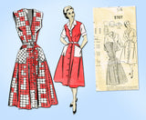 1950s Original Vintage Mail Order Pattern 2707 Uncut Misses Jumper Dress Sz 34B