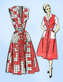 1950s Original Vintage Mail Order Pattern 2707 Uncut Misses Jumper Dress Sz 34B