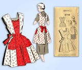 1950s Vintage Fashion Service Sewing Pattern 2758 Misses Princess Apron Sz Small