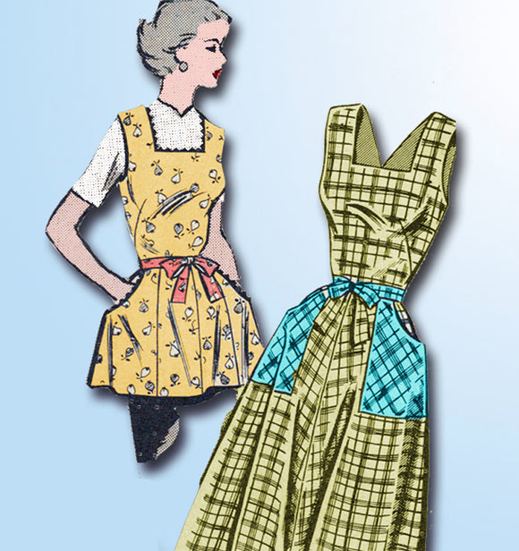 1950s Vintage Fashion Service Sewing Pattern 2959 Misses Wrap Dress or Apron 36B