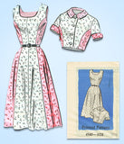 1950s Vintage Anne Adams Sewing Pattern 4580 Uncut Misses Sun Dress Size 39 Bust