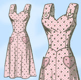 Anne Adams 4598: 1940s Rare WWII Misses Sun Dress Sz 38 B Vintage Sewing Pattern