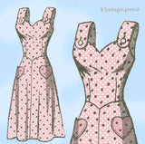 Anne Adams 4598: 1940s Rare WWII Misses Sun Dress Sz 38 B Vintage Sewing Pattern