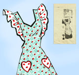 Anne Adams 4691: 1940s Plus Size Farm Kitchen Apron Sz LG Vintage Sewing Pattern