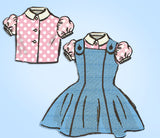 Anne Adams 4758: 1950s Vintage Sewing Pattern Toddler Girls Sz 2 Jumper Dress Vintage4me2