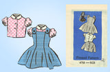 Anne Adams 4758: 1950s Vintage Sewing Pattern Toddler Girls Sz 2 Jumper Dress Vintage4me2