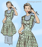 Anne Adams 4774: 1950s Misses Full Bib Apron Size 40-42 B Vintage Sewing Pattern