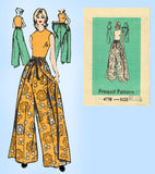 Anne Adams 4776: 1970s Misses Wrap Around Pants 26-28 W Vintage Sewing Pattern