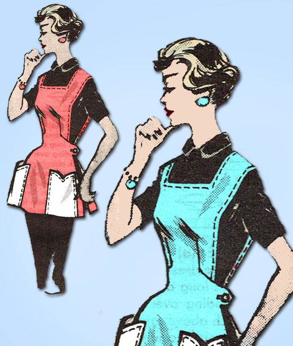 1950s Vintage Anne Adams Sewing Pattern 4852 Uncut Misses Coverall Apron 38-40 B