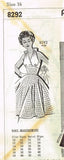 1950s Vintage Mail Order Sewing Pattern 8292 Uncut Misses Halter Sun Dress 36 B