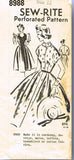 1950s Vintage Mail Order Sewing Pattern 8988 Uncut Misses Rockabilly Dress 30 B