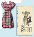 1940s Original Marian Martin Sewing Pattern 9075 Misses Scalloped Dress Sz 28 B