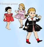 Marian Martin 9094: 1950s Cute 22 Inch Doll Clothes Set Vintage Sewing Pattern