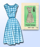 1950s Vintage Marian Martin Sewing Pattern 9097 Uncut Misses Easy Dress Sz 38 B