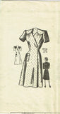 1940s Vintage Marian Martin Sewing Pattern 9114 WWII Wrap Around Dress Size 34 B