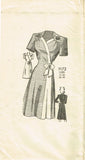 Marian Martin 9172: 1940s Misses Front Wrap Dress Sz 32 B Vintage Sewing Pattern