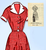 1950s VTG Marian Martin Sewing Pattern 9310 Uncut Plus Size Shirtwaist Dress 45B - Vintage4me2