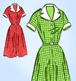 1950s VTG Marian Martin Sewing Pattern 9310 Uncut Plus Size Shirtwaist Dress 45B - Vintage4me2