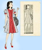 Marian Martin 9434: 1940s WWII Misses Princess Dress 32 B Vintage Sewing Pattern