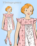 Anne Adams 1766: 1930s Toddler Girls Bloomer Dress Size 2 Vintage Sewing Pattern
