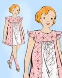 Anne Adams 1766: 1930s Toddler Girls Bloomer Dress Size 2 Vintage Sewing Pattern