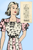 Anne Adams 4718: 1930s Misses Dress 12 Gore Skirt Sz 32B Vintage Sewing Pattern