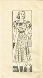 Anne Adams 4718: 1930s Misses Dress 12 Gore Skirt Sz 32B Vintage Sewing Pattern