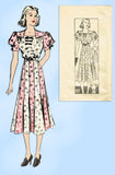 Anne Adams 4718: 1930s Misses Dress 12 Gore Skirt Sz 32B Vintage Sewing Pattern