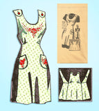 Anne Adams 4938: 1940s Misses Embroiderd Apron Sz 36-38 B Vintage Sewing Pattern