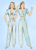 Advance 3754: 1940s Misses Topper & Trousers 36B Vintage Sewing Pattern