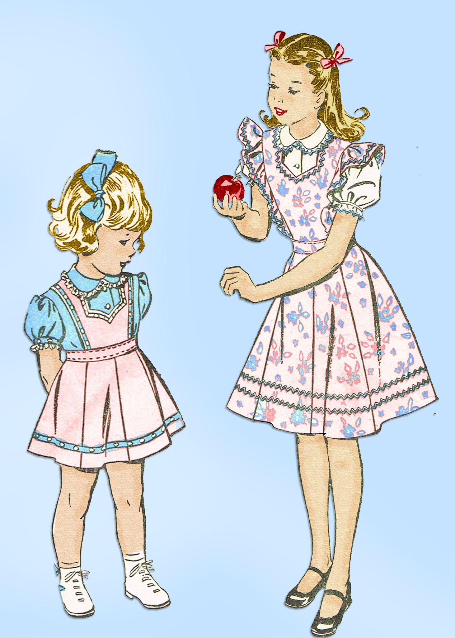 1940s Vintage Advance Sewing Pattern 2789 Little Girls Sailor