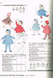 1950s Vintage Advance Sewing Pattern 8431 Toddler Girls Flared Coat & Bonnet Sz2 - Vintage4me2