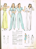 Advance 3754: 1940s Misses Topper & Trousers 36B Vintage Sewing Pattern