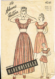 Advance 4241: 1940s Misses 2 Piece Playsuit & Skirt Sz 30B Vintage Sewing Pattern