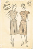 1940s Vintage Advance Sewing Pattern 4247 Uncut Misses Keyhole Dress Sz 36 Bust