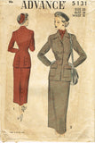 1950s Vintage Advance Sewing Pattern 5131 Misses Slender Walking Suit Sz 38 Bust - Vintage4me2