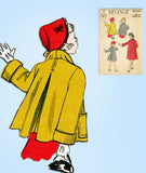 z1950s Vintage Advance Sewing Pattern 5594 Uncut Toddler Girls Swing Coat Size 6 - Vintage4me2