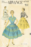 1950s Vintage Advance Sewing Pattern 6760 Uncut Misses Patio Dress Sz 36 B