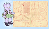 Aunt Martha's 3099: 1950s Uncut Cloth Pixie Doll Vintage Transfer Pattern